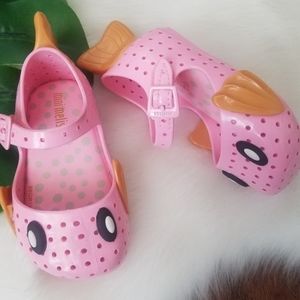 Mini Melissa Pink Fish Shoes Size 5
